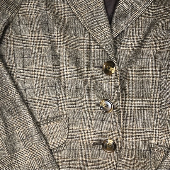 Vince Wool Blend Plaid Blazer - Picture 3 of 5